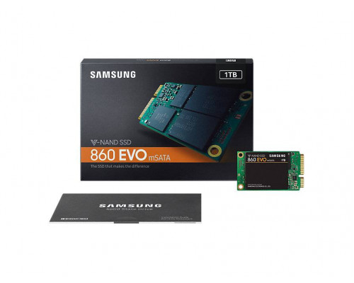 Твердотельный диск 1TB Samsung 860 EVO, V-NAND, mSATA, SATA III, [R/W - 520/550 MB/s]